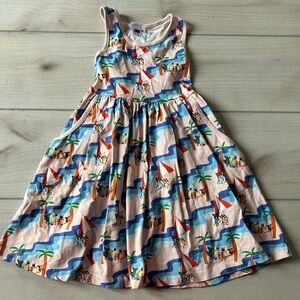 Hanna Andersson Multicolor Beach Print Bluey Tank Pocket Dress